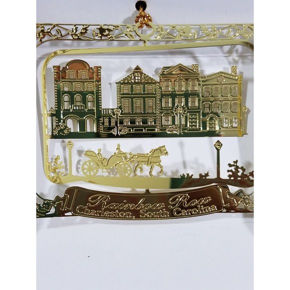 Charleston Ornament SC Rainbow Row Brass Souvenir Horse Carriage - Picture 7 of 8